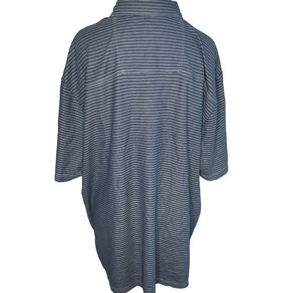 Tommy Bahama Island Zone Blue Gray Striped Pocket Polo Size XXL - Picture 8 of 12